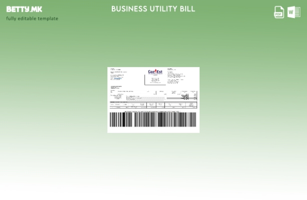Модерен стил Романија Gaz Est шаблон за деловна сметка за комунални услуги